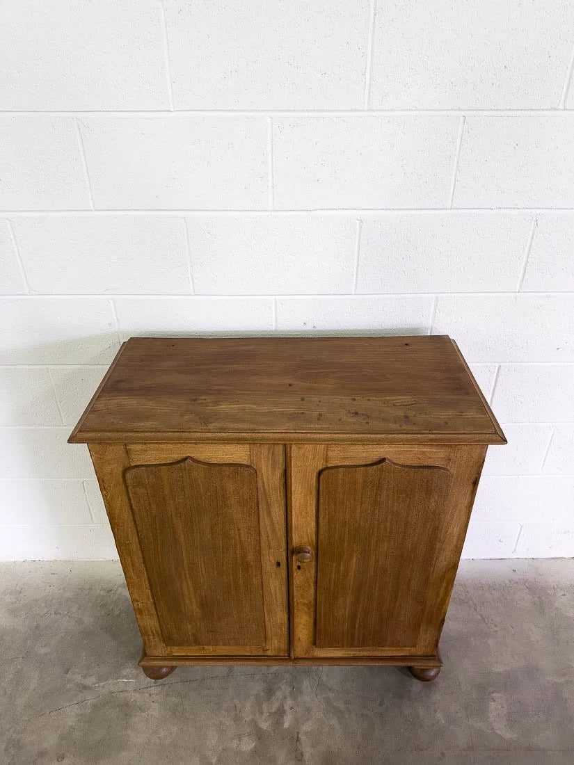 Small European antique pine cupboard