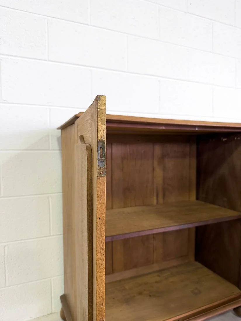 Small European antique pine cupboard