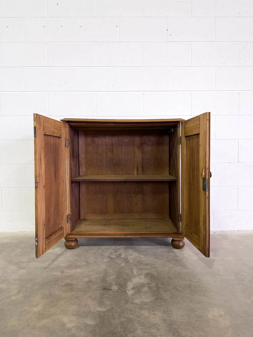 Small European antique pine cupboard