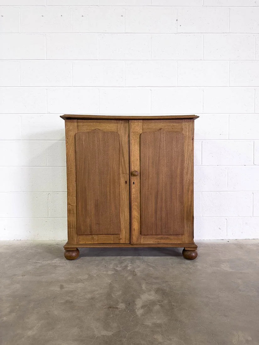Small European antique pine cupboard