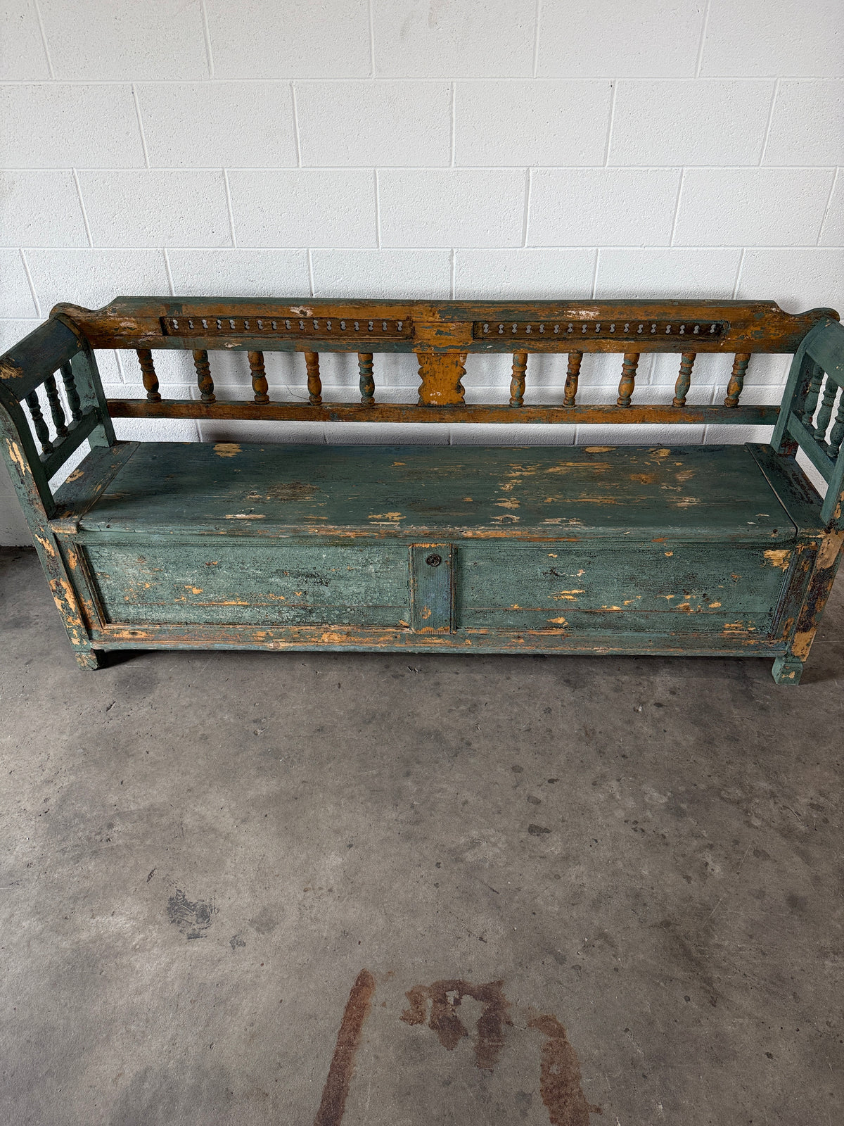 Antique European Storage Bench