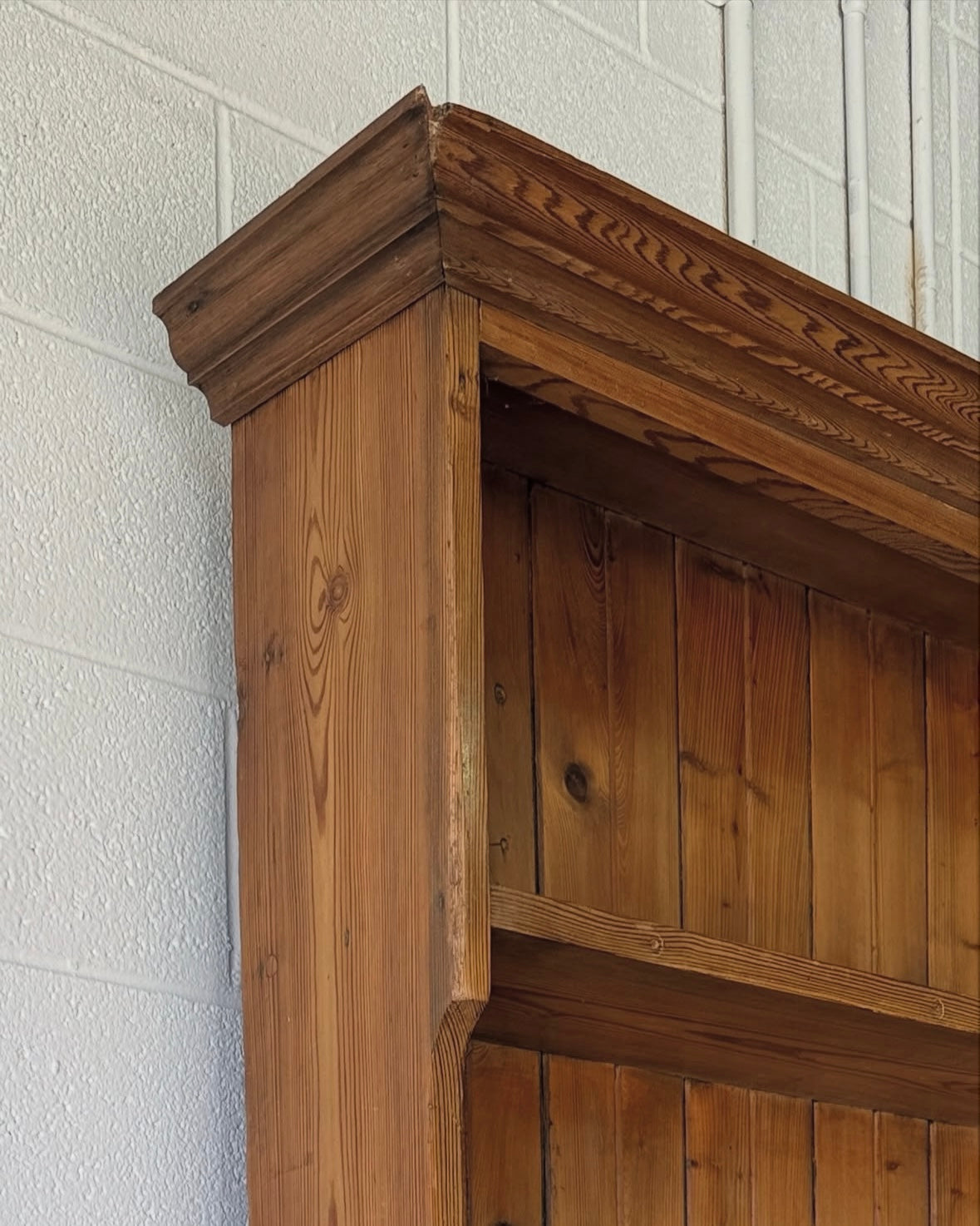 Antique pine kitchen dresser or hutch, sourced in England