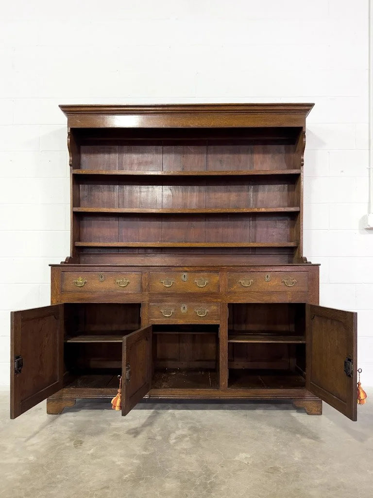 1800s Welsh oak kitchen dresser