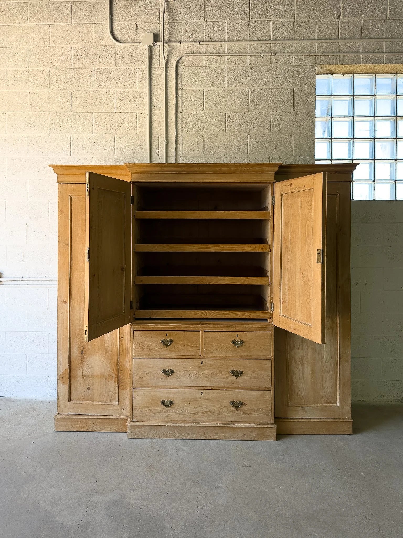Victorian Pine Wardrobe