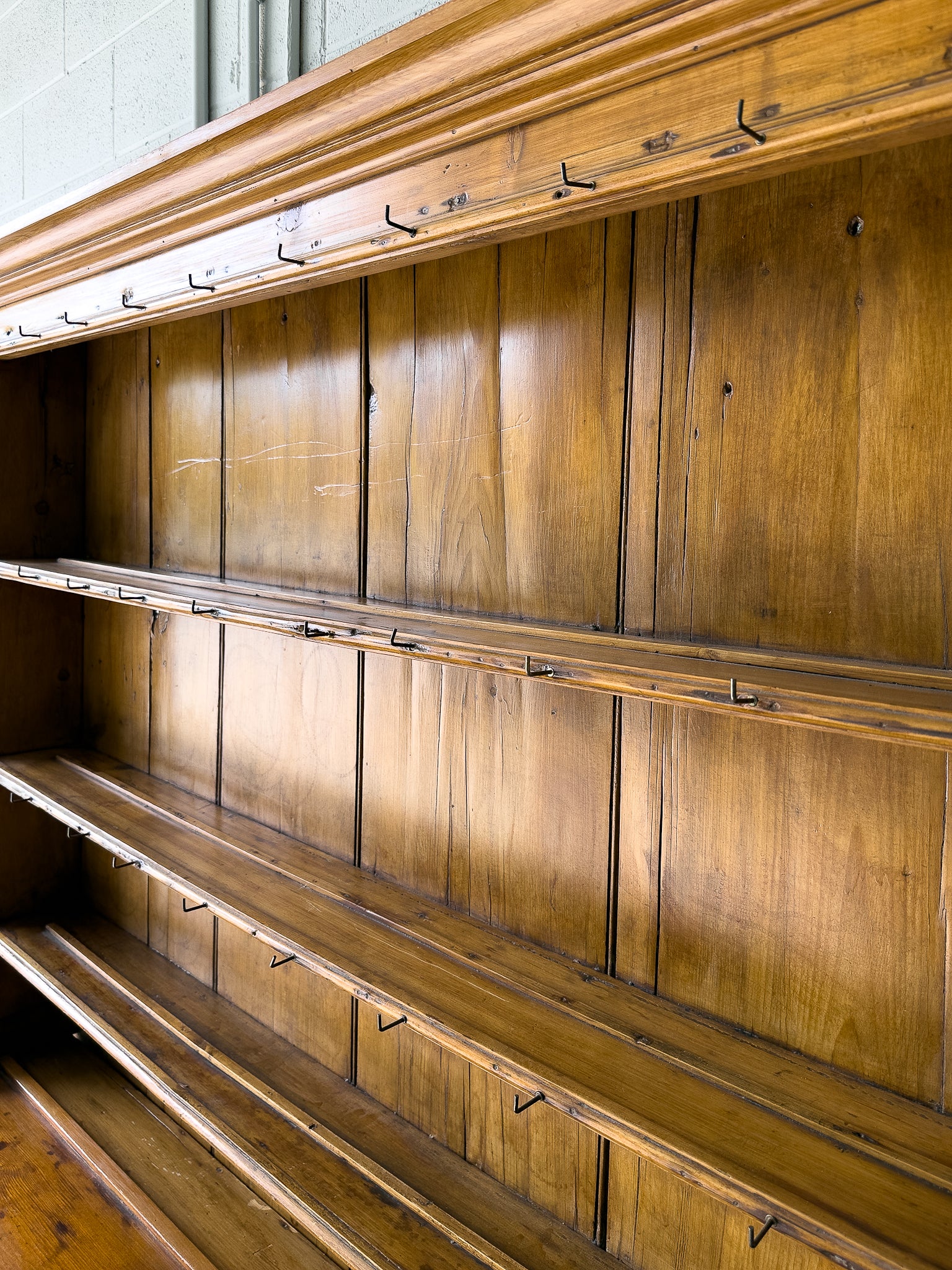 Warm Antique English Pine Kitchen Dresser