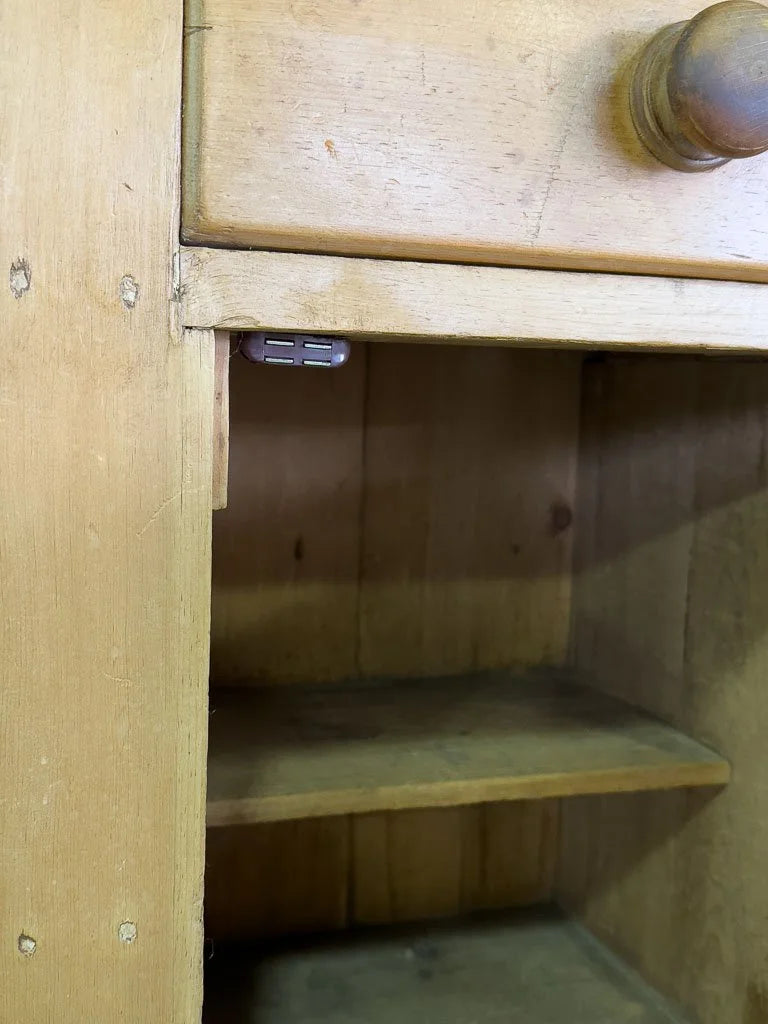 Classic English pine antique sideboard on tulip feet