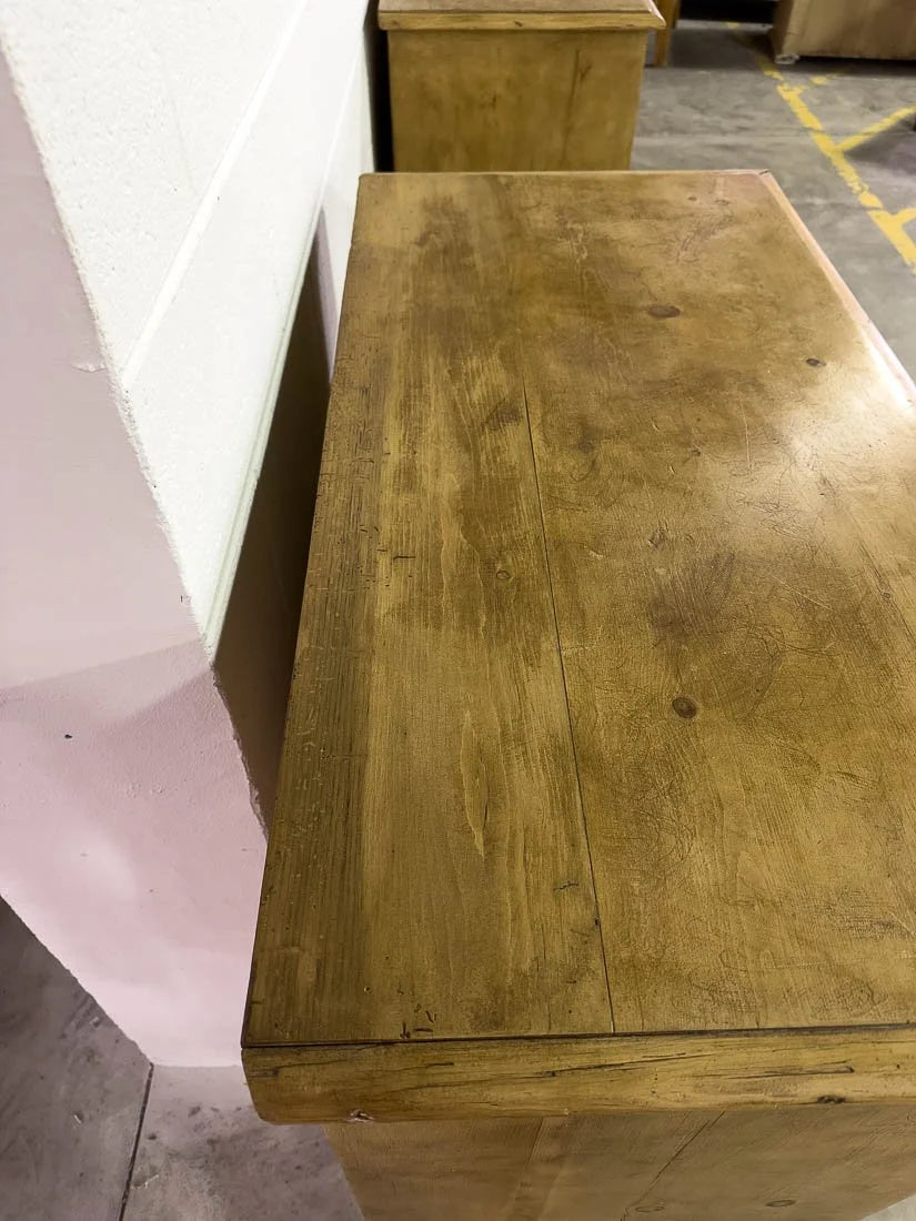 Matching pair of English pine drawers