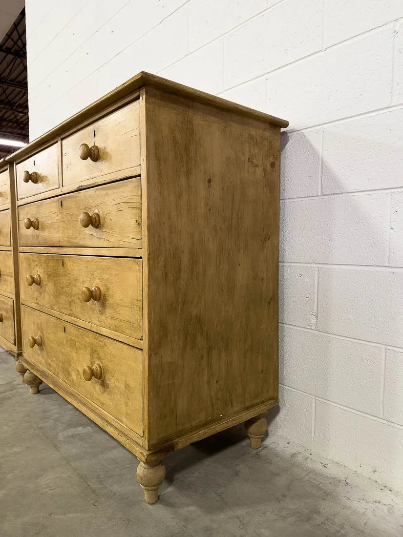 Matching pair of English pine drawers