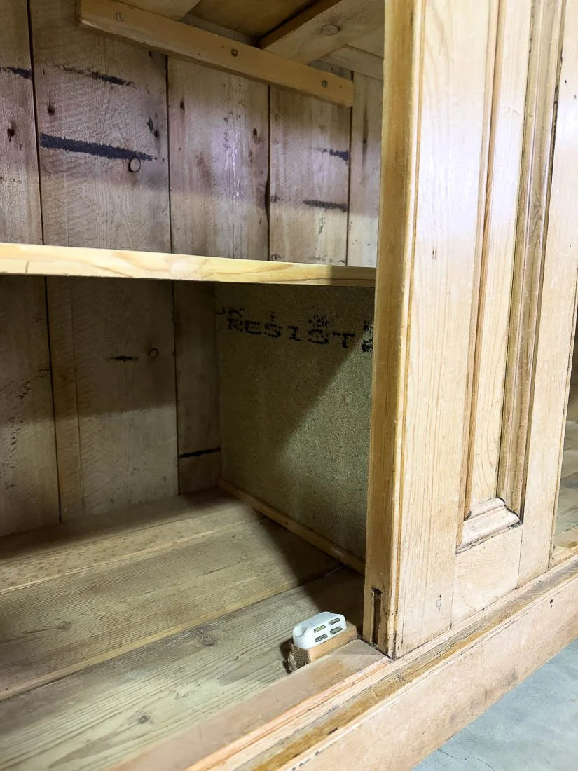 Vintage European pine sideboard
