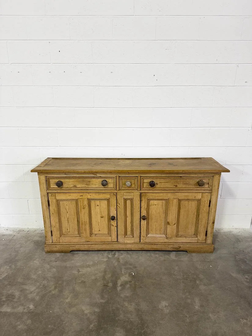 Vintage European pine sideboard