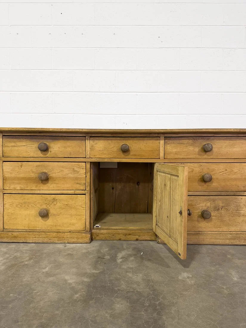 Antique pine English sideboard or buffet