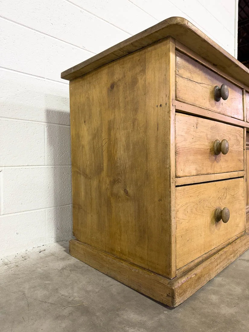 Antique pine English sideboard or buffet