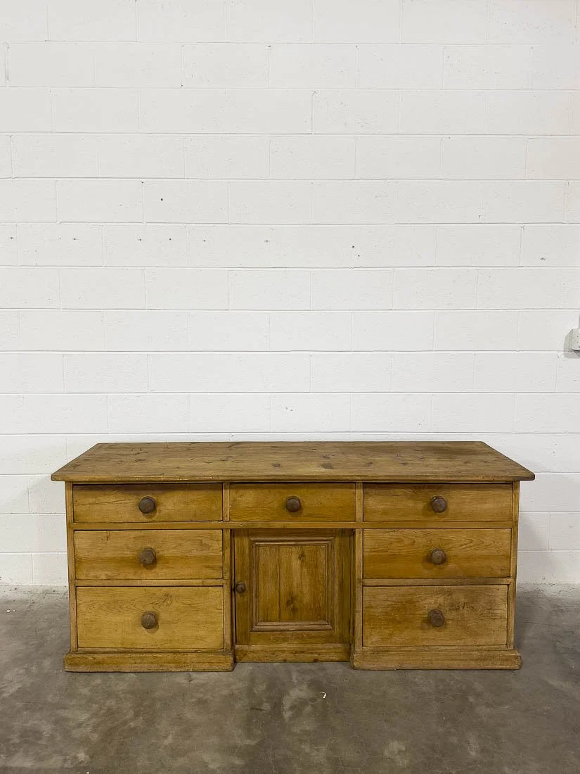 Antique pine English sideboard or buffet