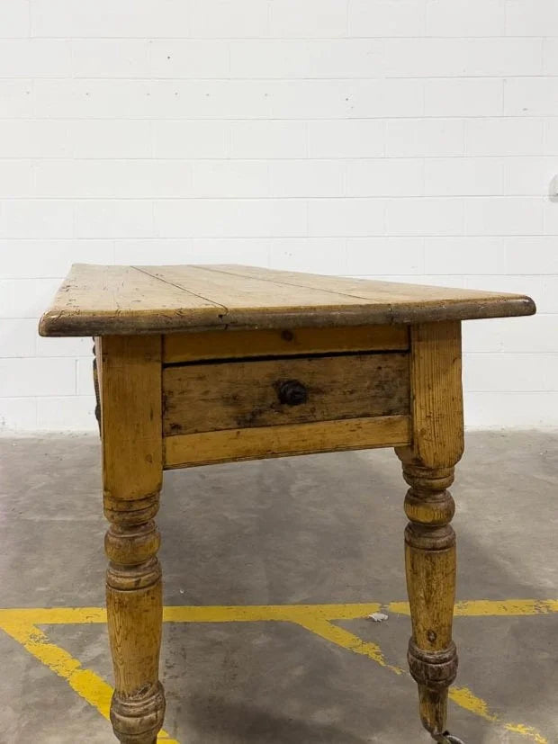 Antique pine kitchen prep table