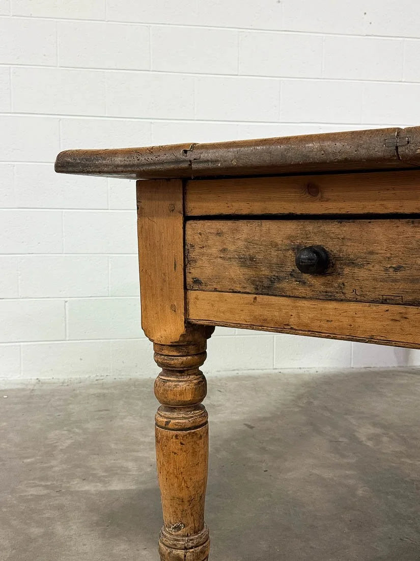 Antique pine kitchen prep table