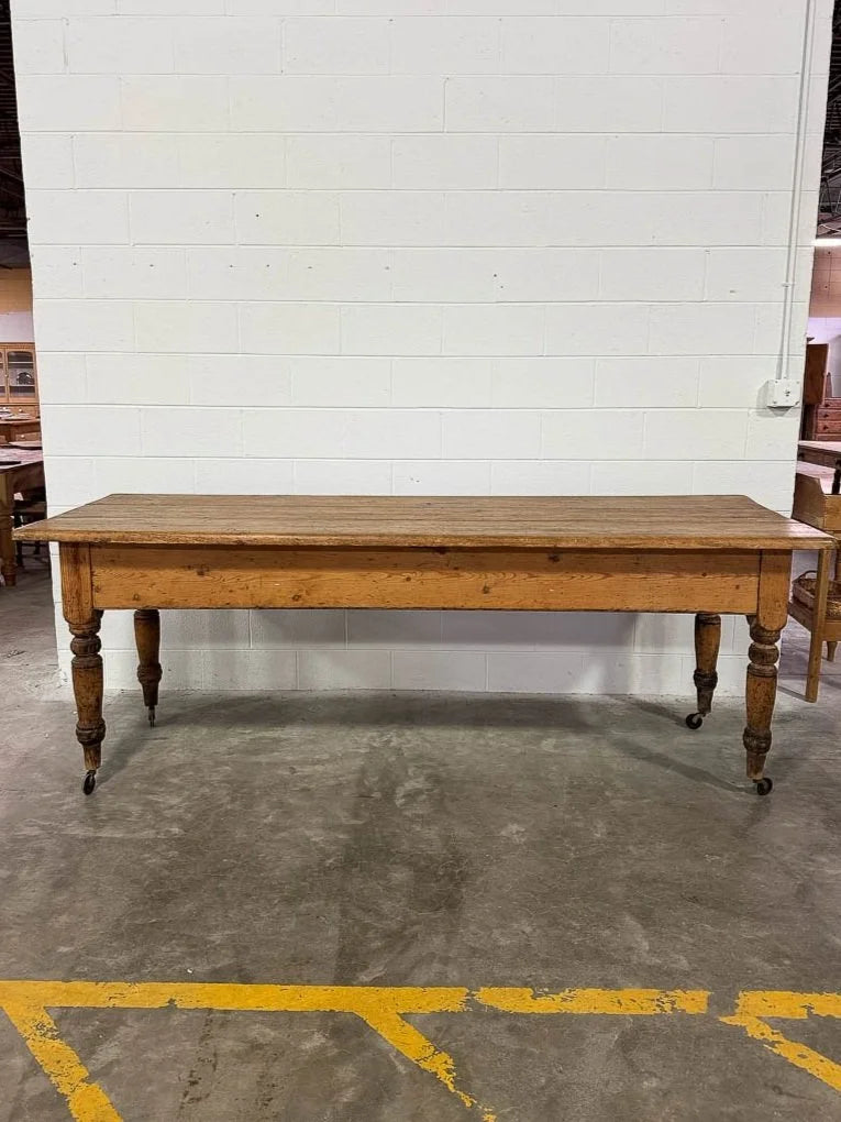 Antique pine kitchen prep table