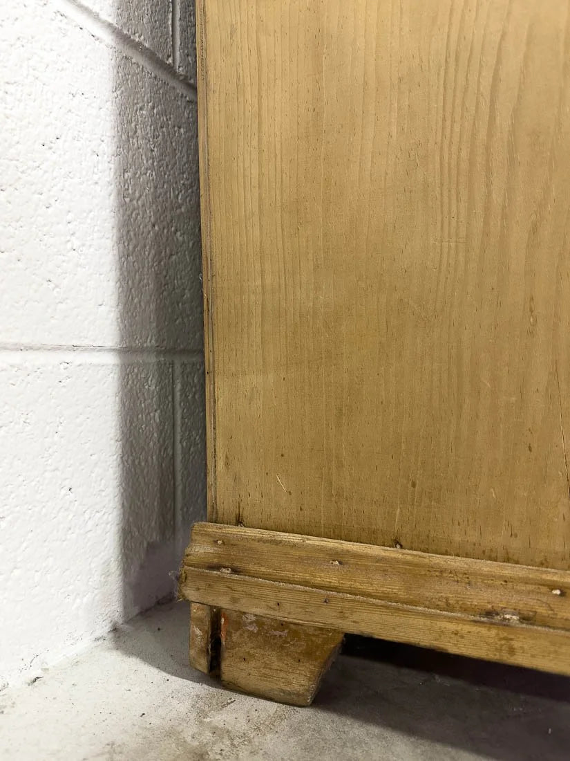 Rustic English antique pine cupboard
