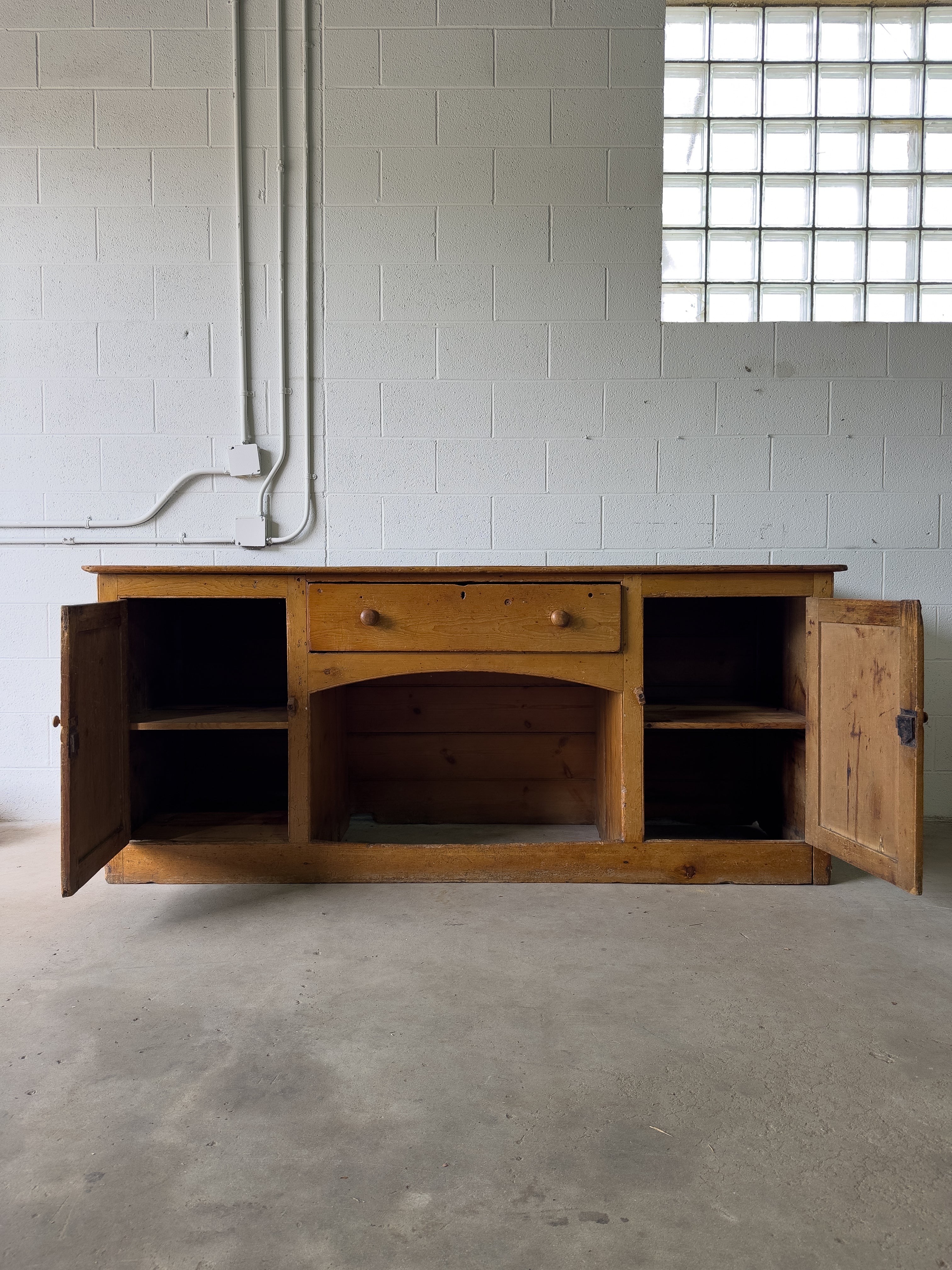 Large antique English sideboard