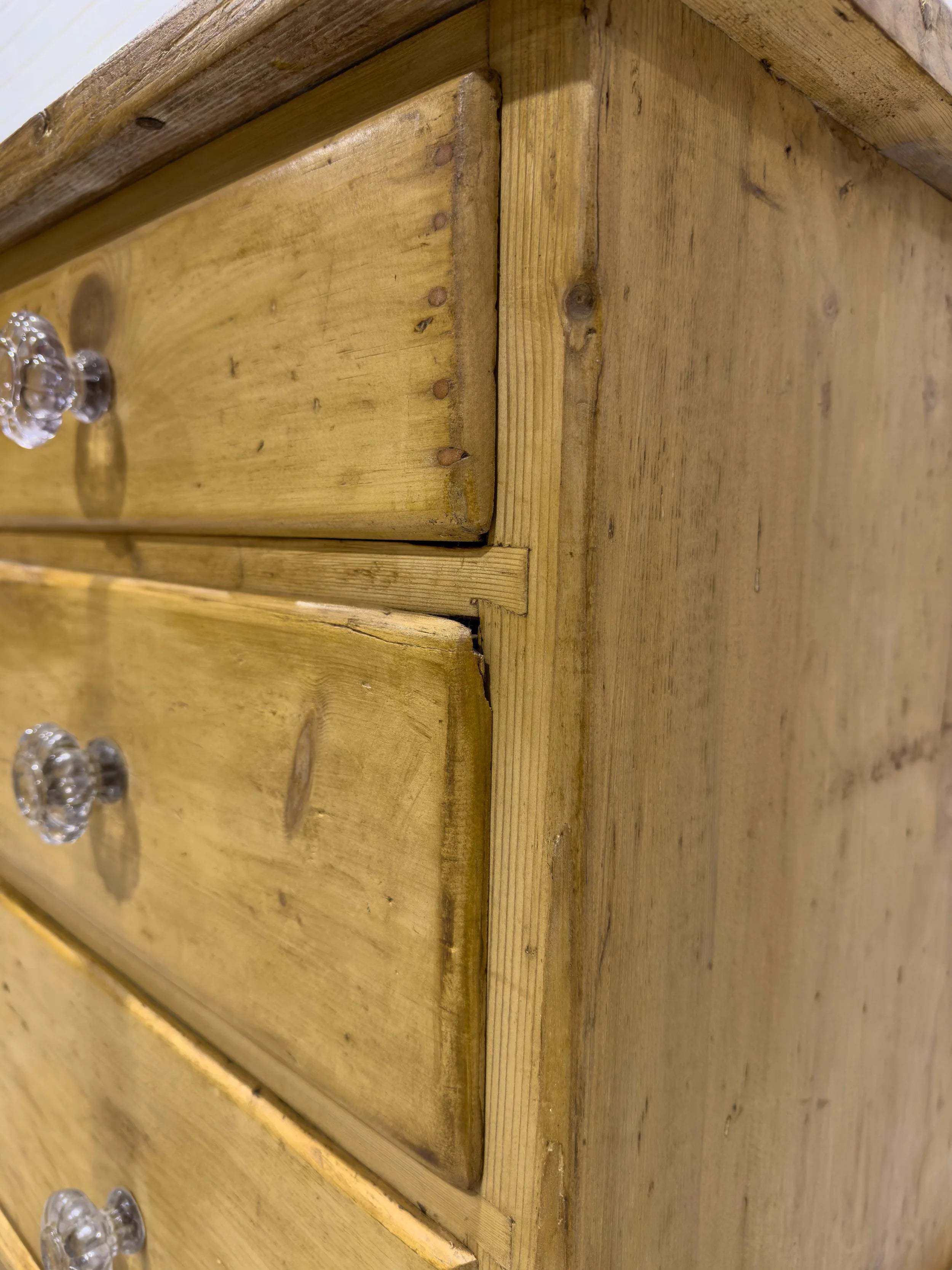 English sideboard with glass knobs