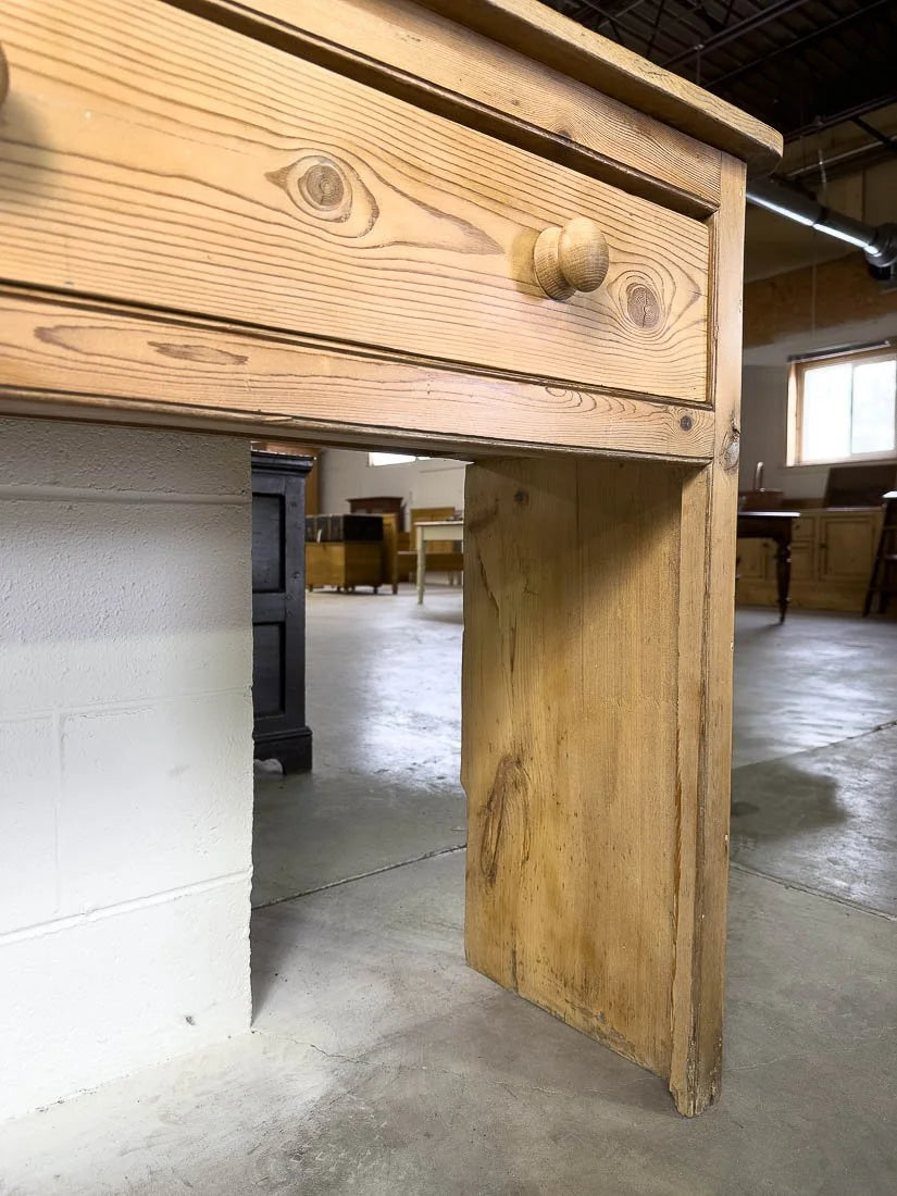 Incredible 12' antique English pine sideboard