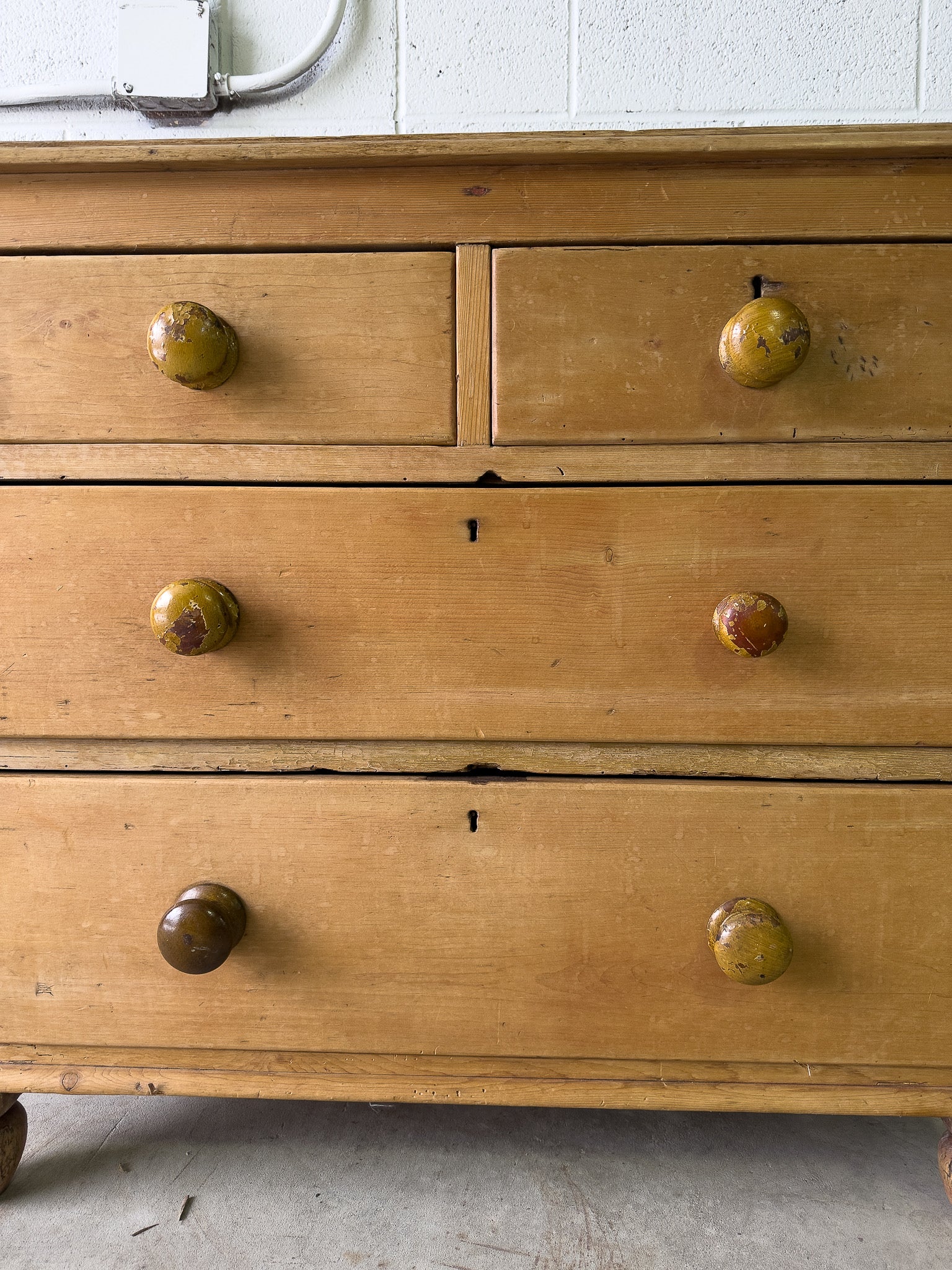 Petite antique pine chest of drawers