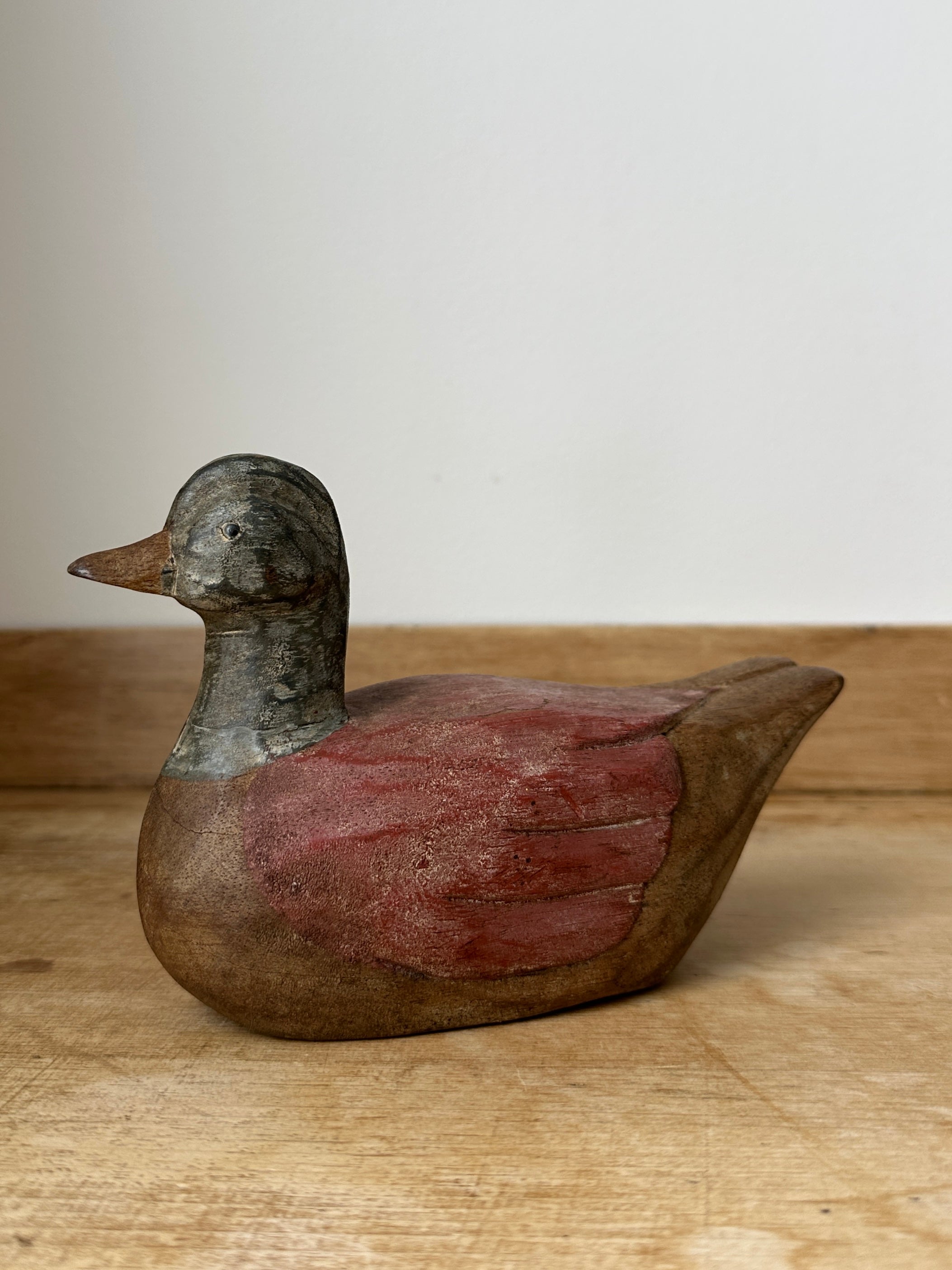 Painted wooden duck
