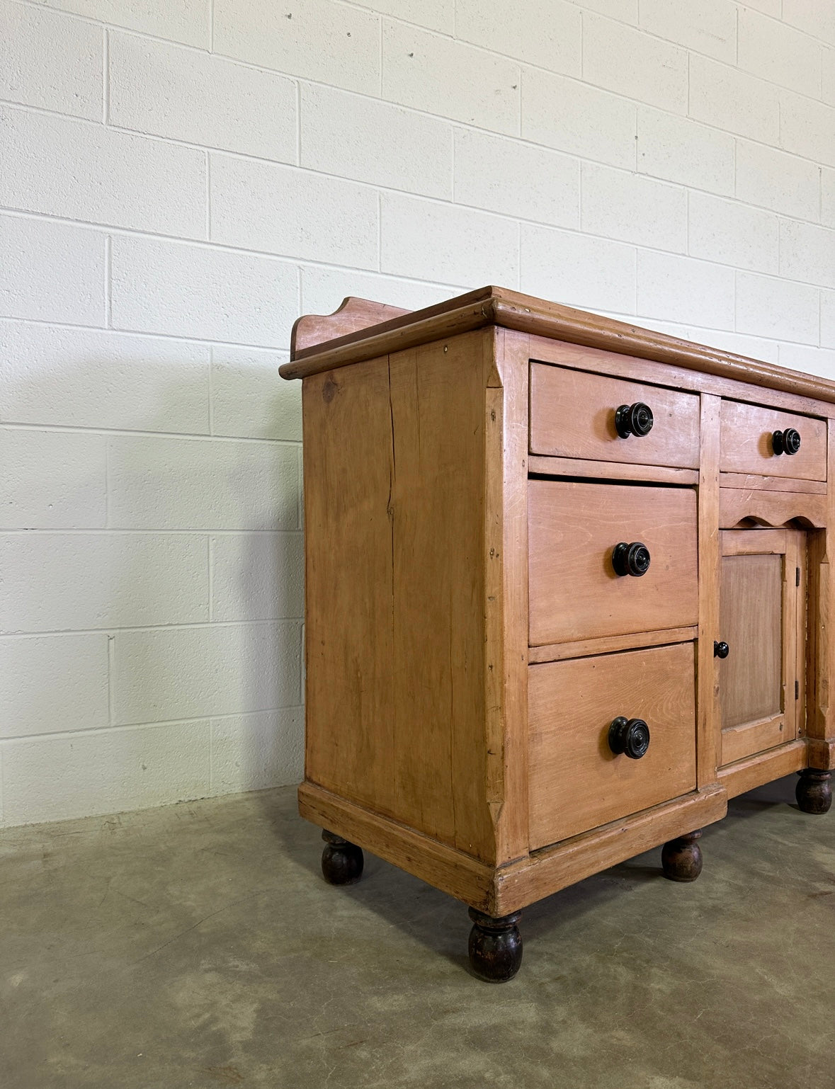 Victorian Pine Sideboard – English, Circa 19th Century