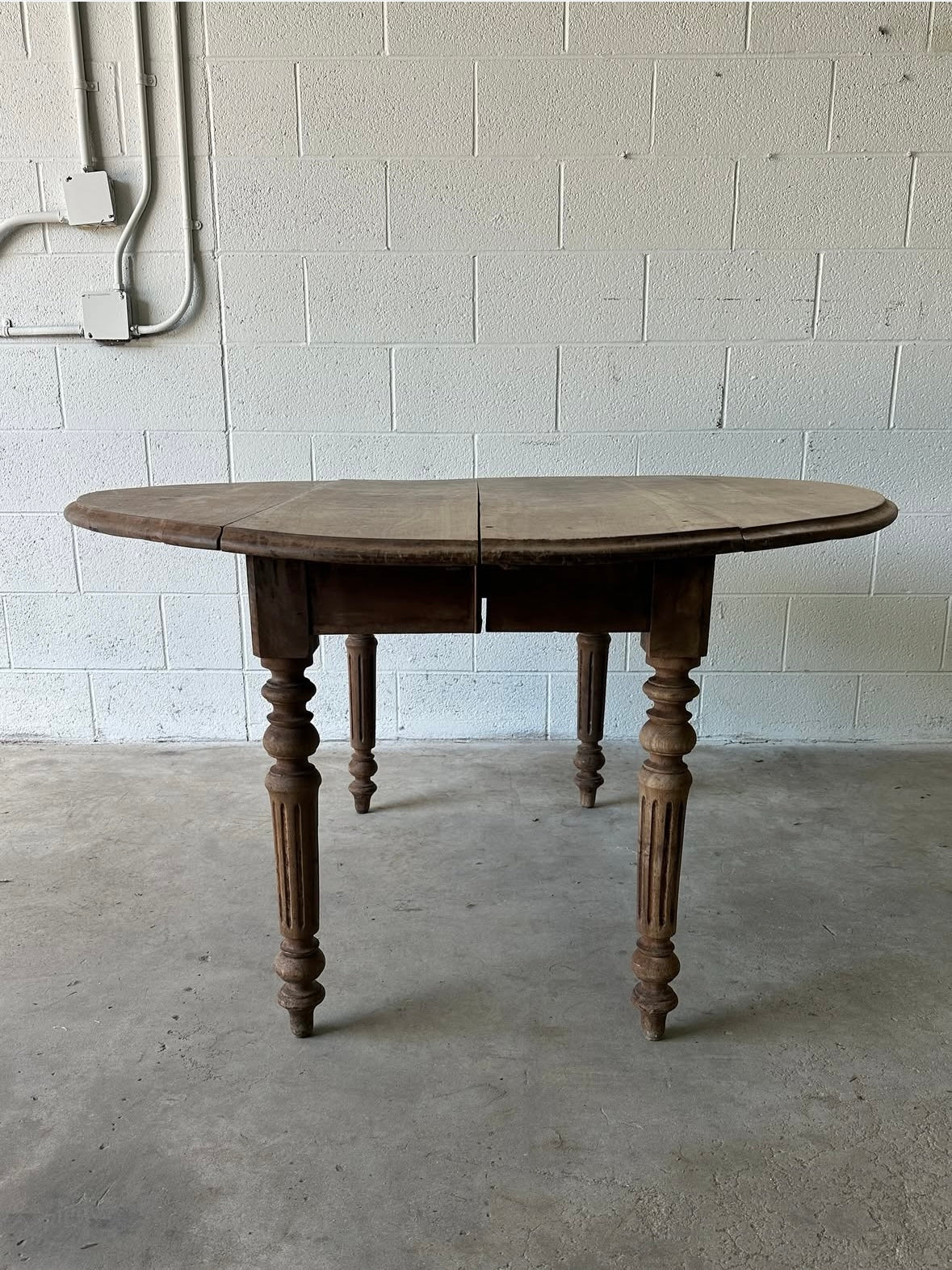 Antique French round farmhouse table