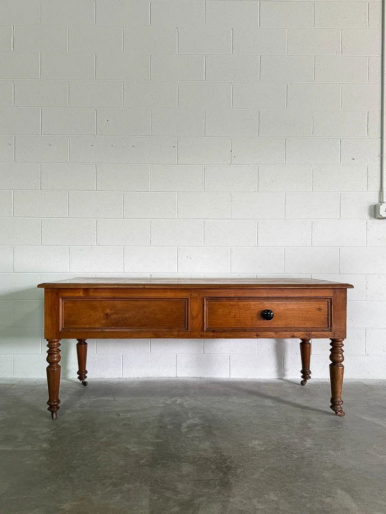 Antique cherry wood kitchen prep table