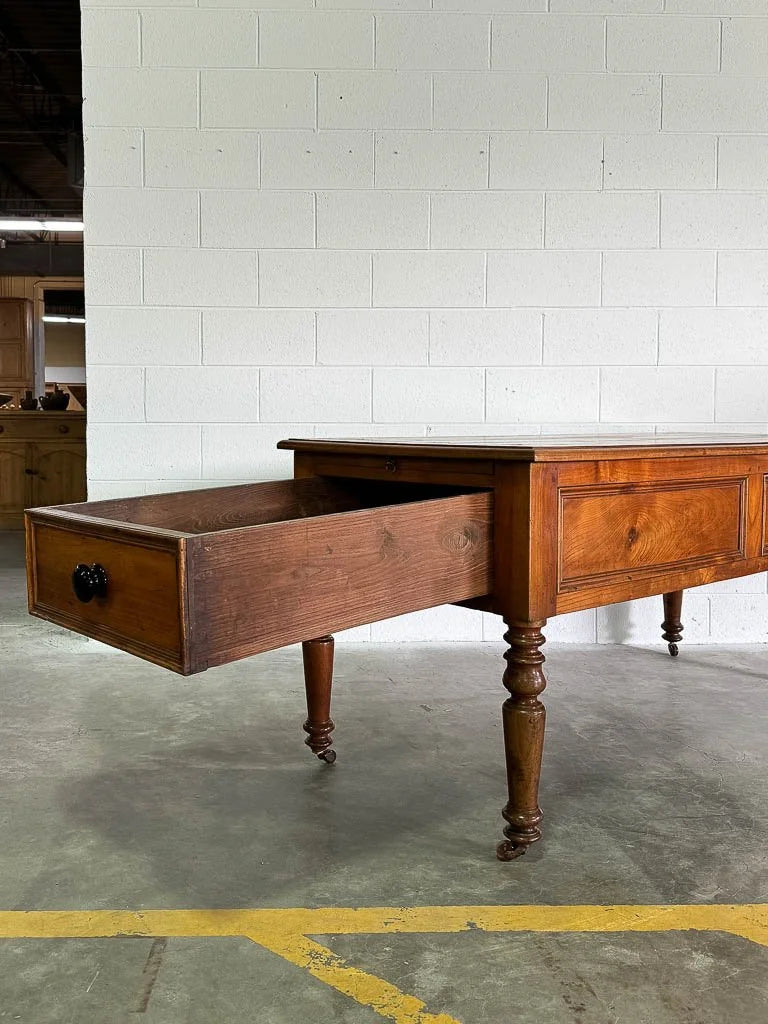 Antique cherry wood kitchen prep table