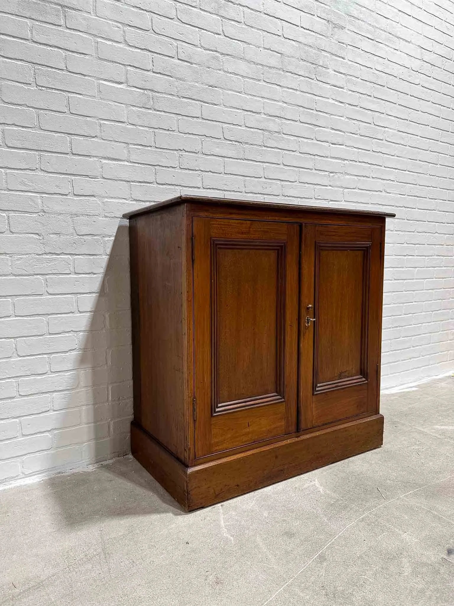 Dark English antique cupboard