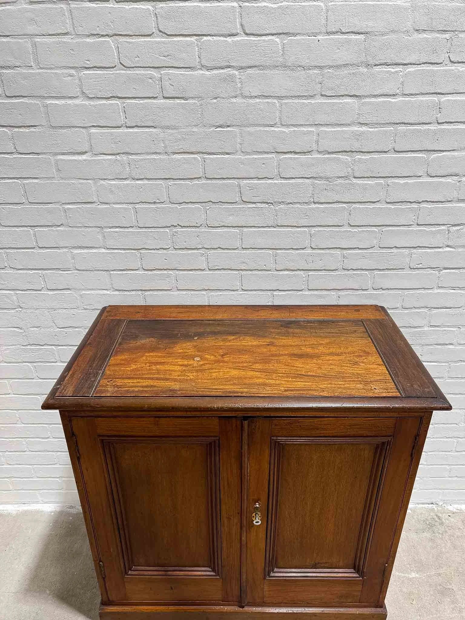 Dark English antique cupboard