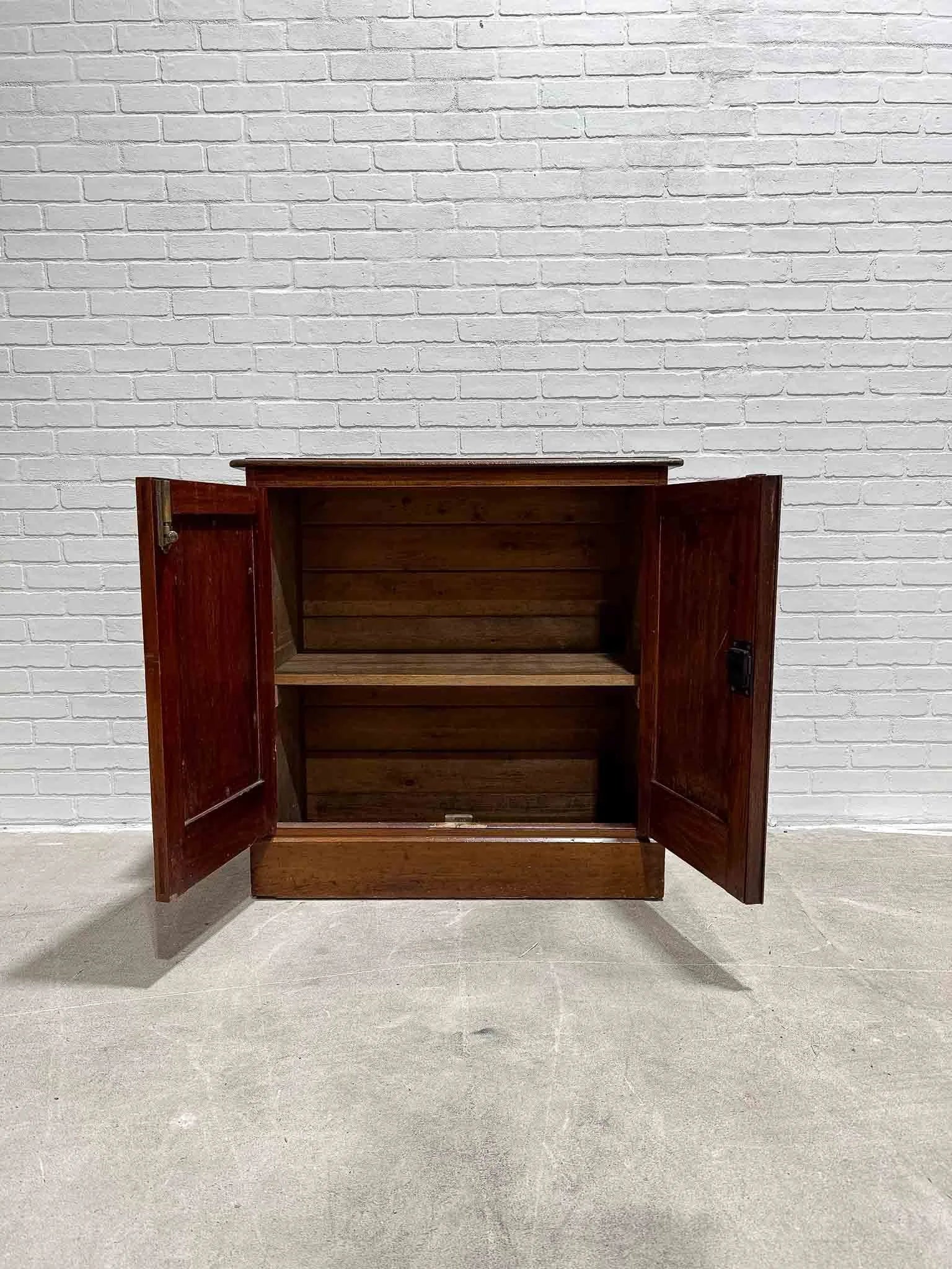 Dark English antique cupboard