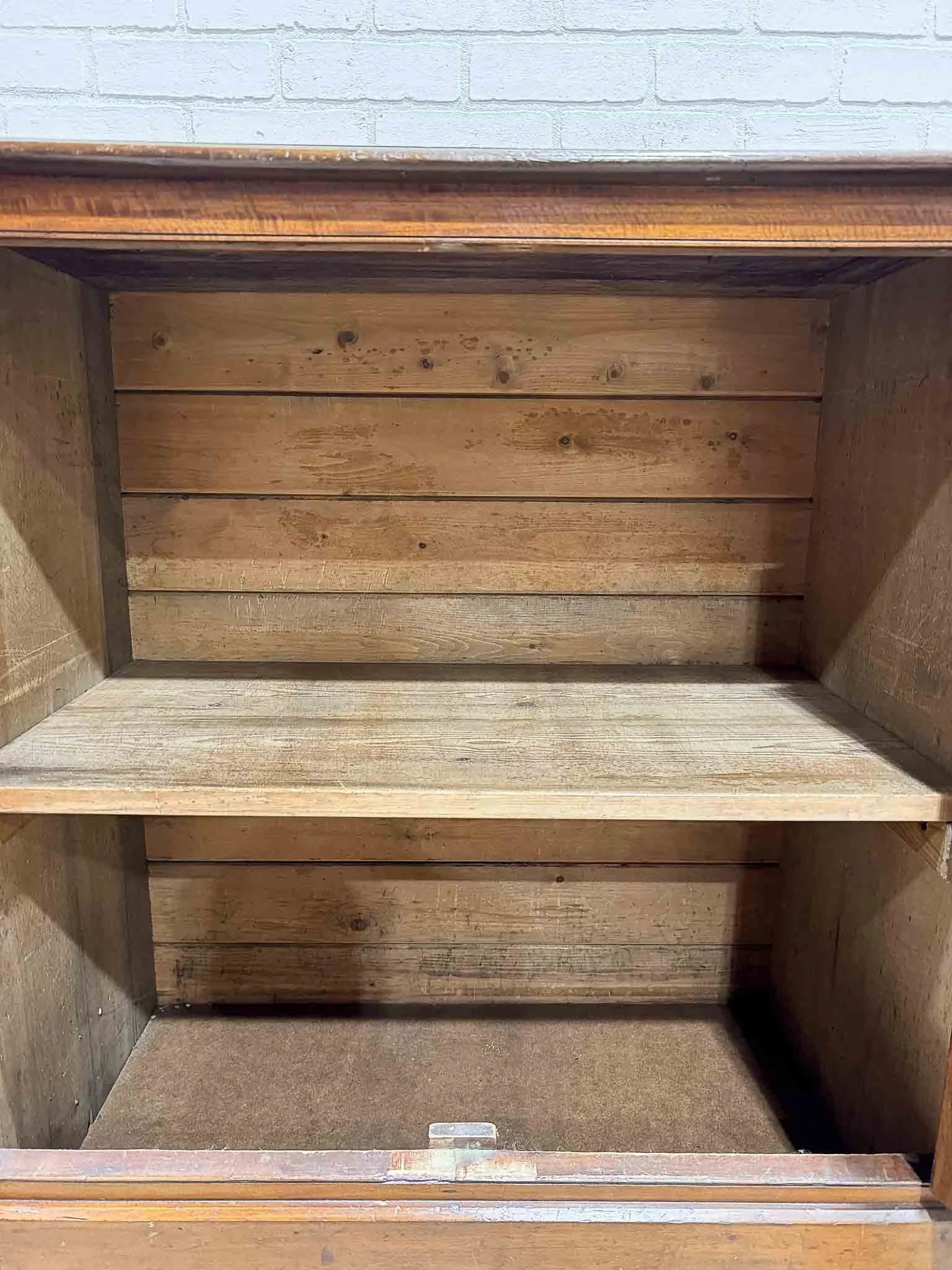 Dark English antique cupboard