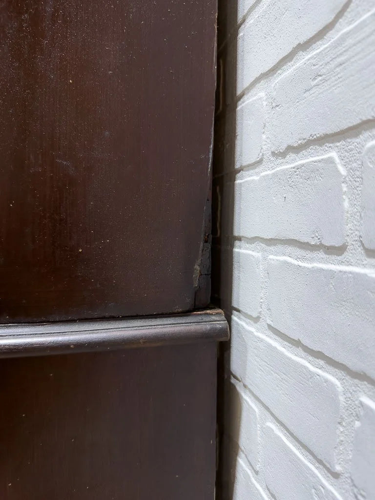 English antique linen press with a scumble finish