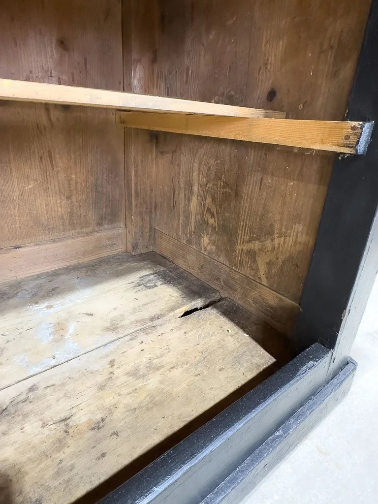 Antique French shop counter painted black