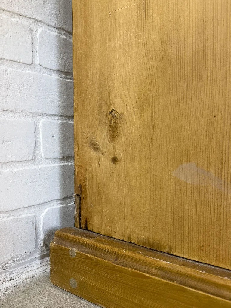 Antique pine wardrobe with interior drawers
