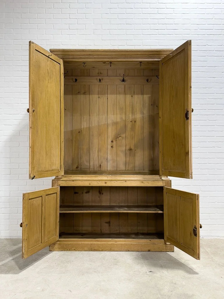 Incredible Victorian pine armoire
