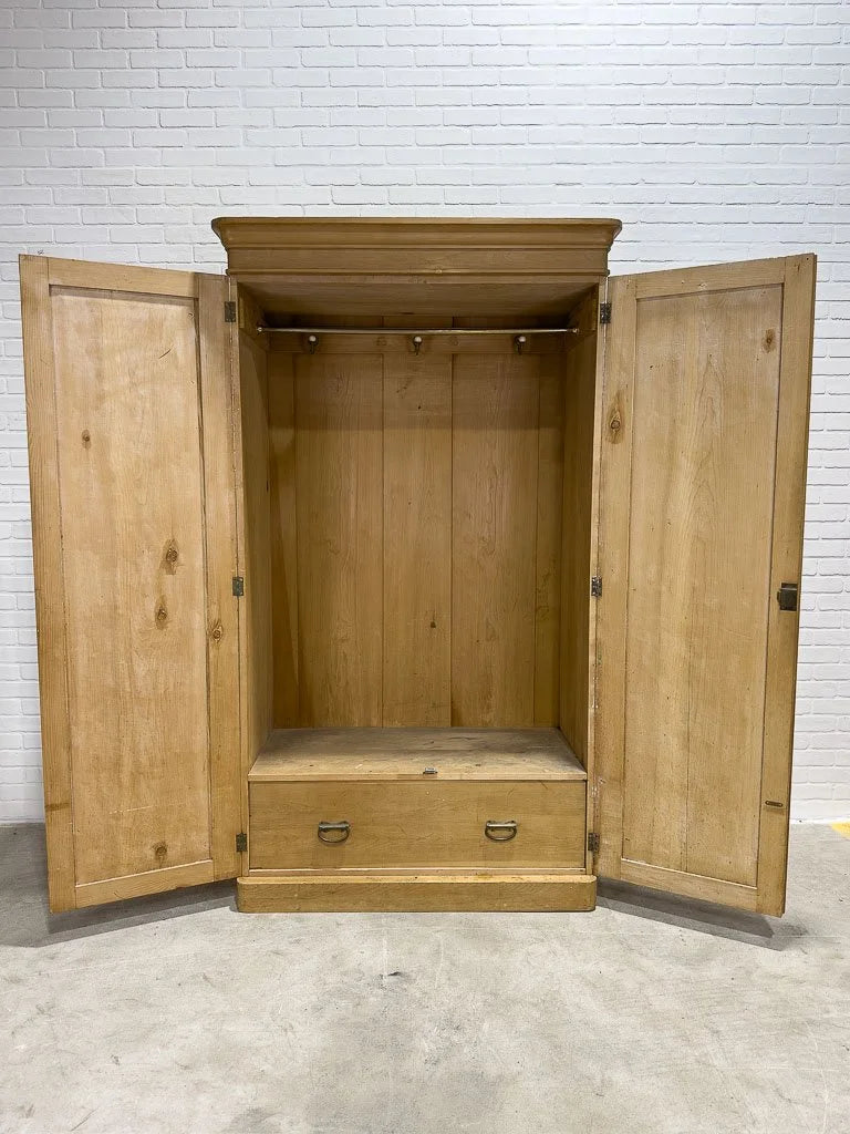 Antique pine wardrobe