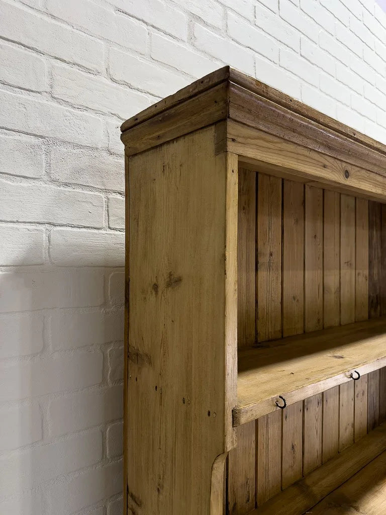 Rustic Victorian hutch with plate rack