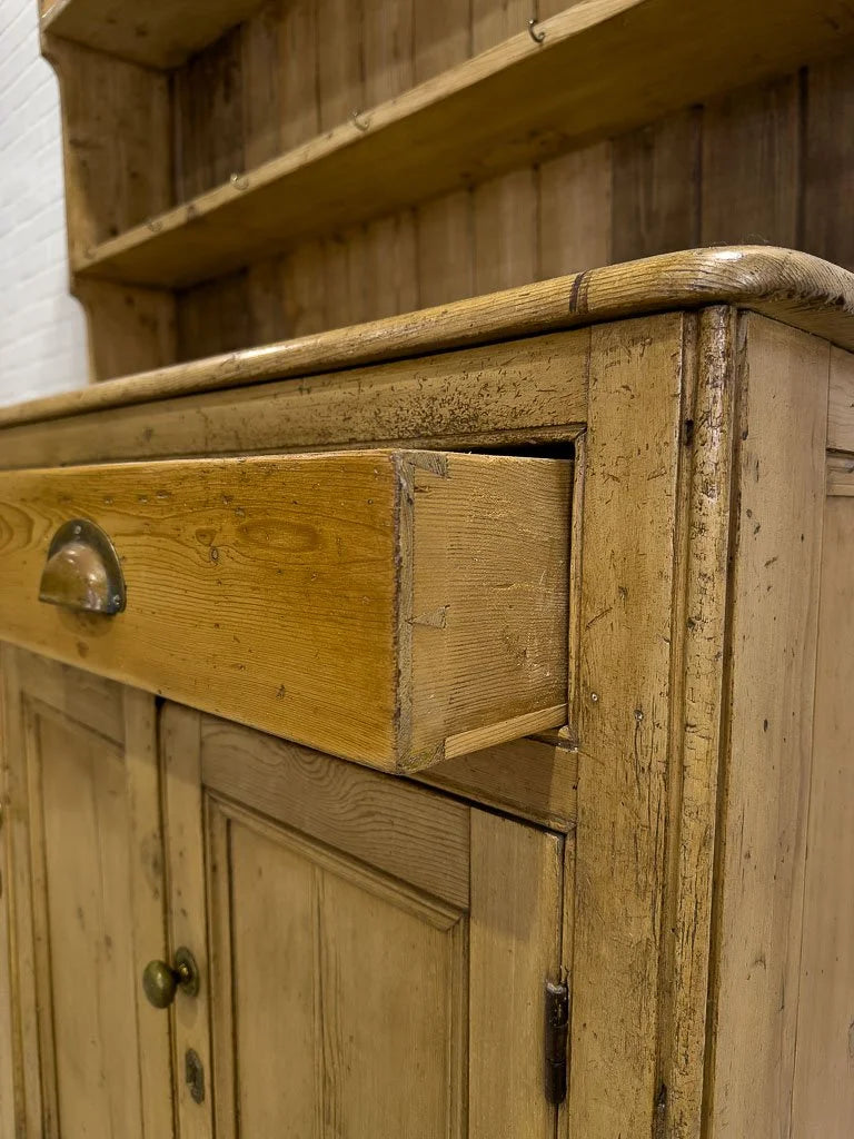 Rustic Victorian hutch with plate rack