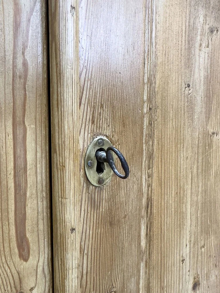 Antique English pine hutch with adjustable shelves