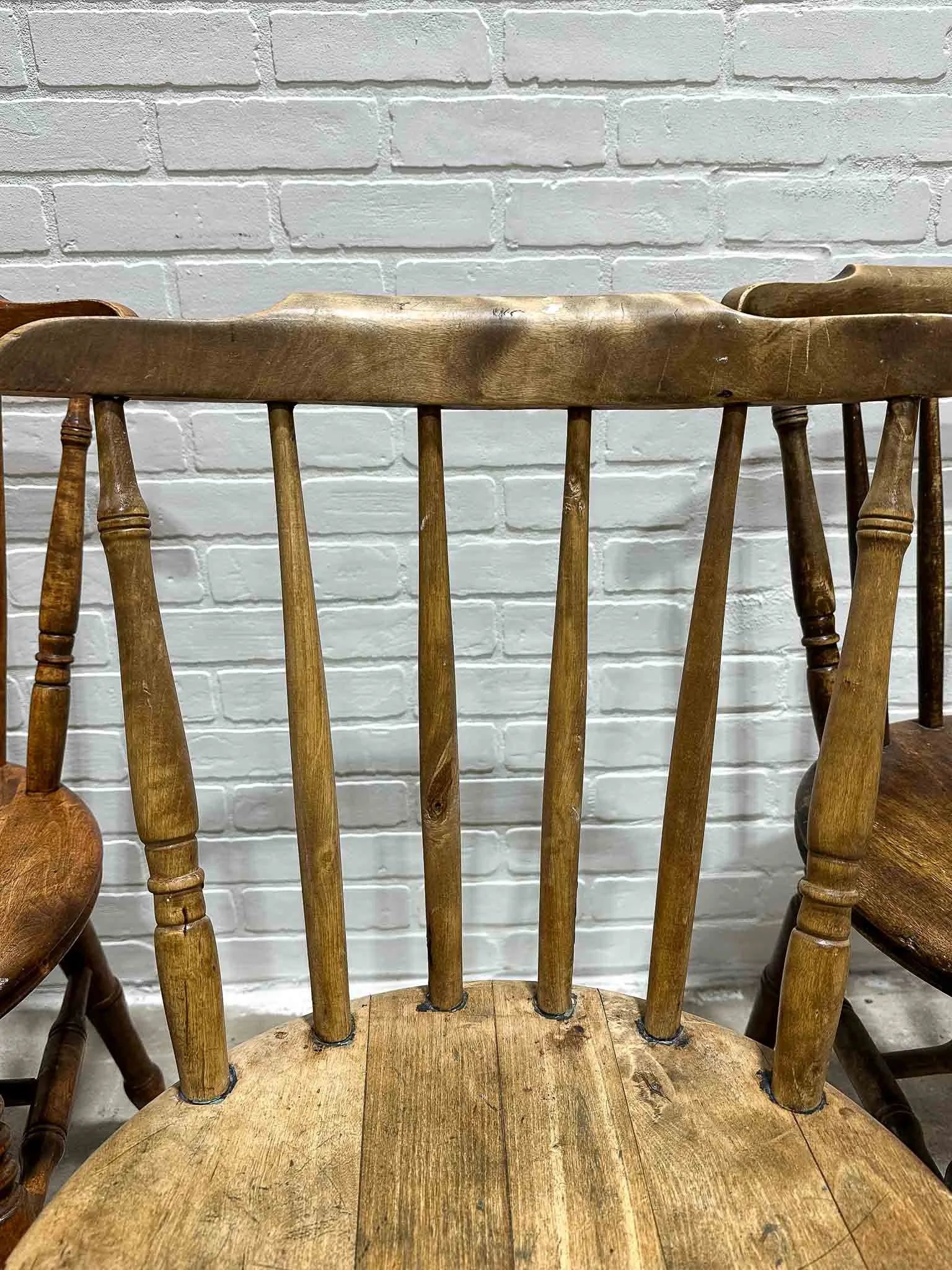 Antique elm penny chairs
