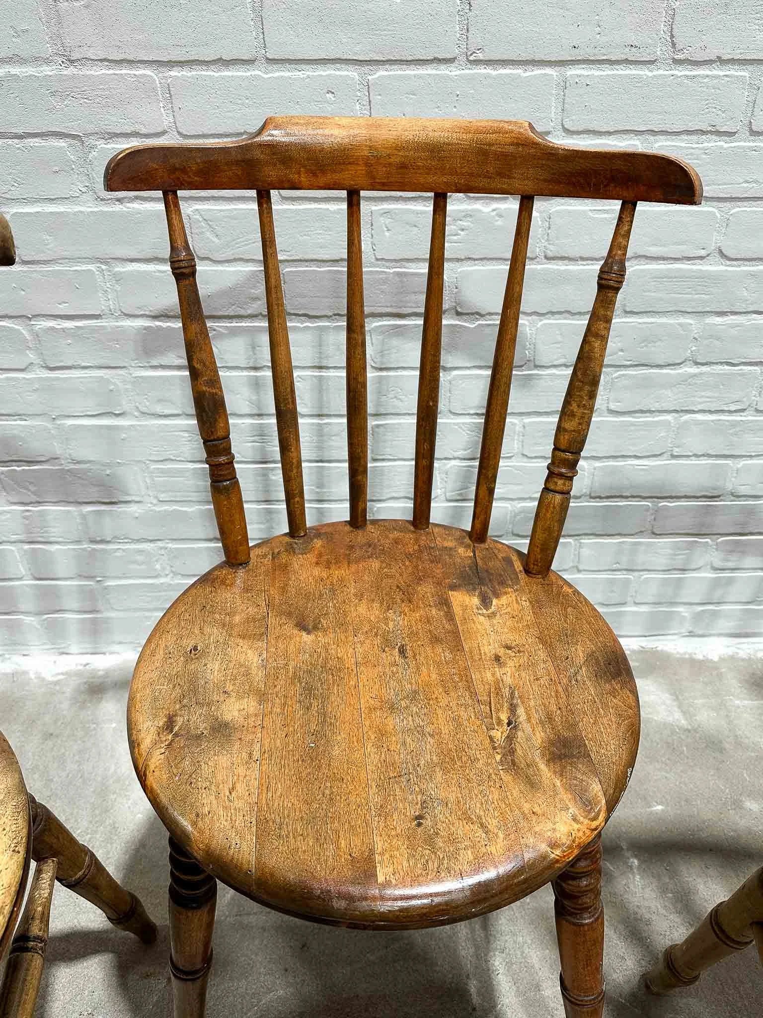 Antique elm penny chairs