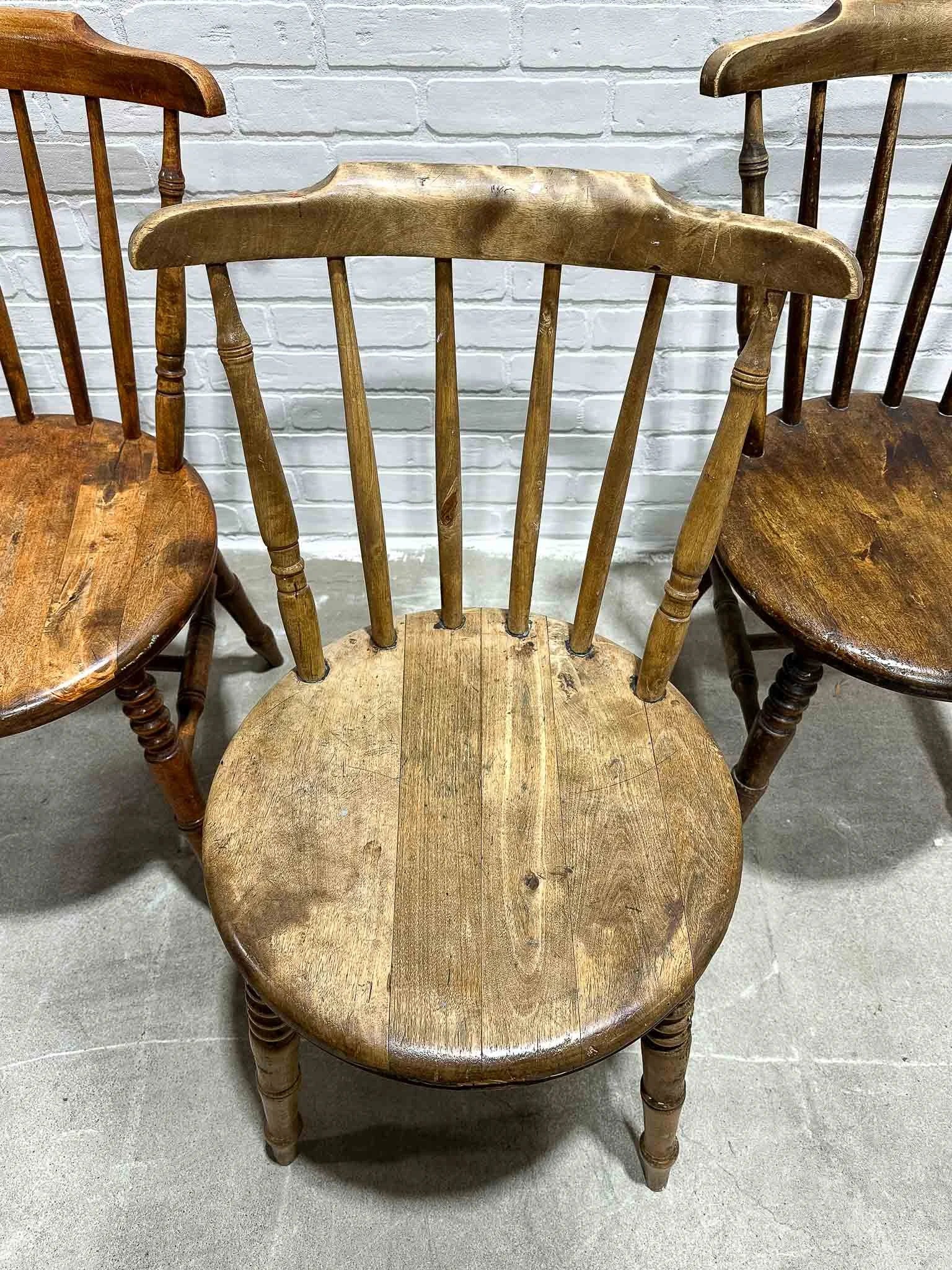 Antique elm penny chairs