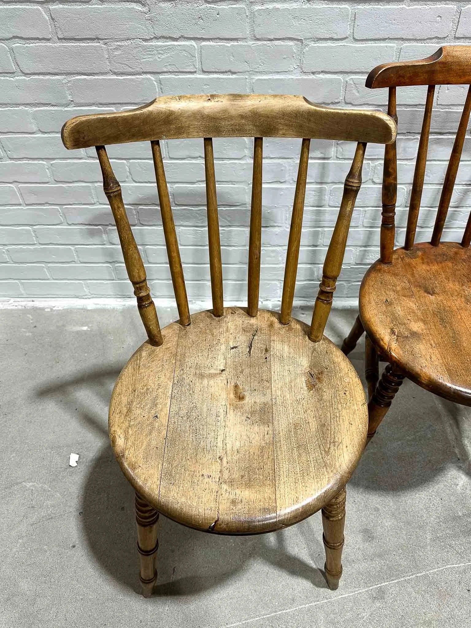 Antique elm penny chairs