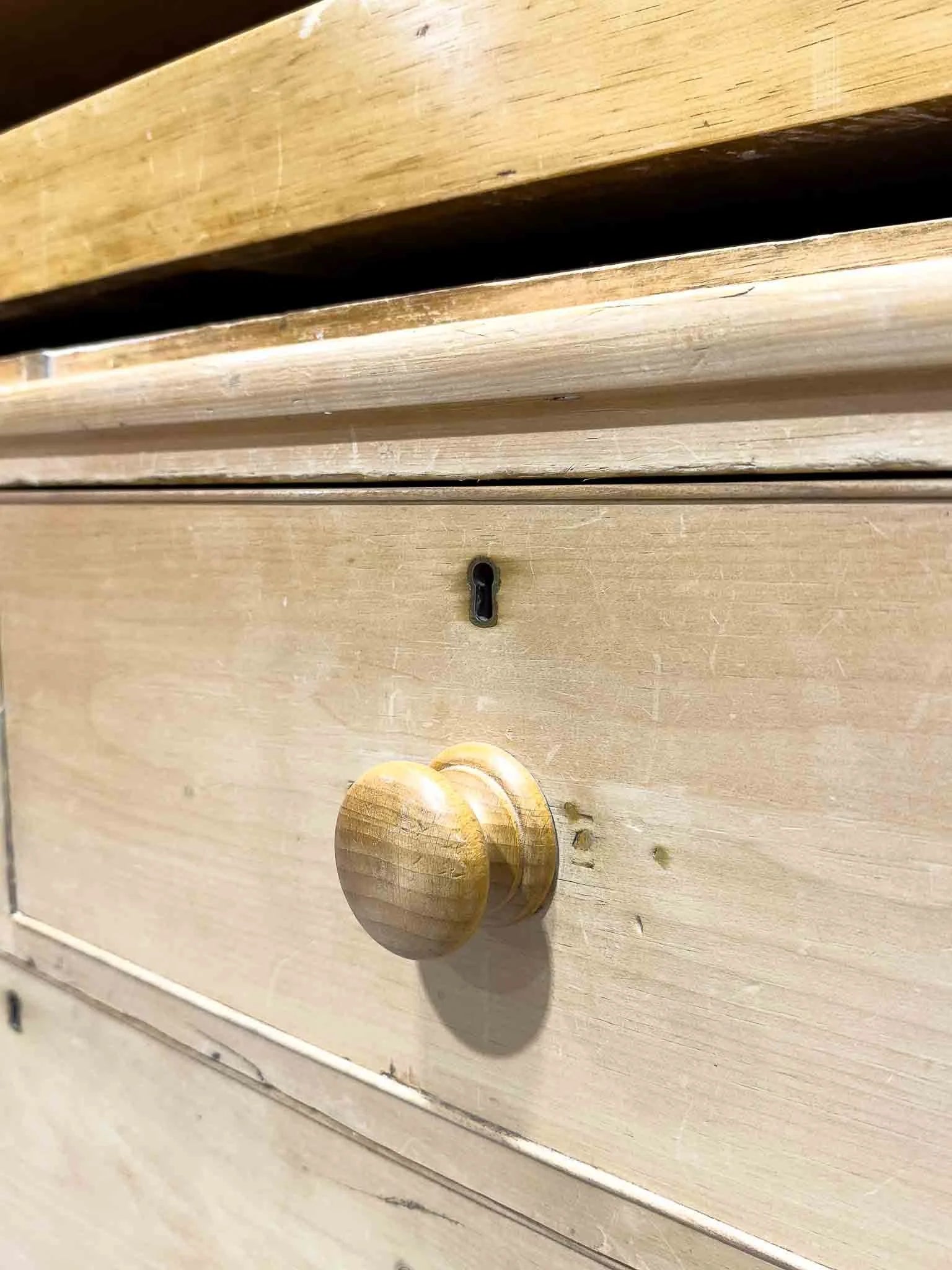 Victorian pine linen press