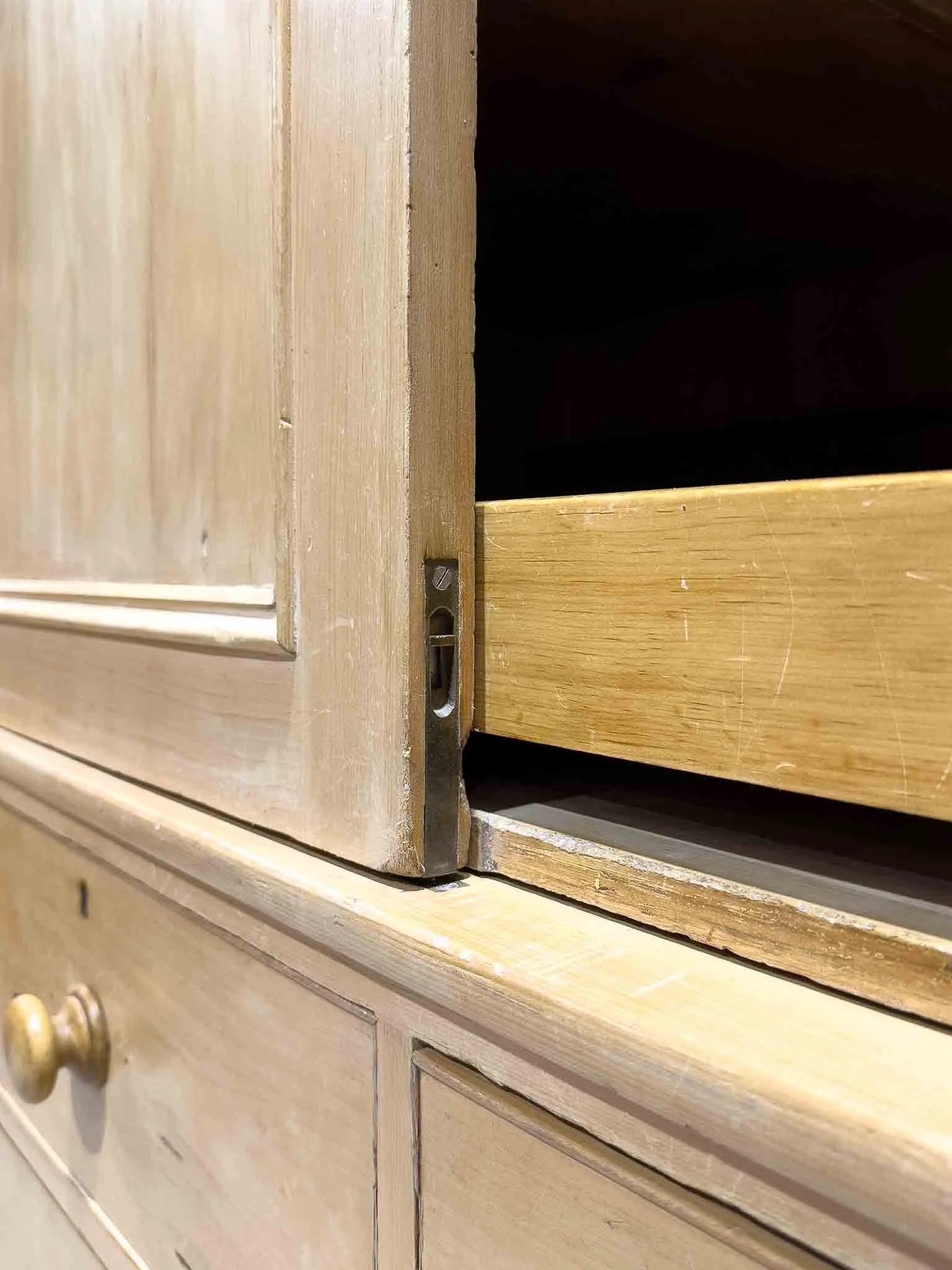 Victorian pine linen press