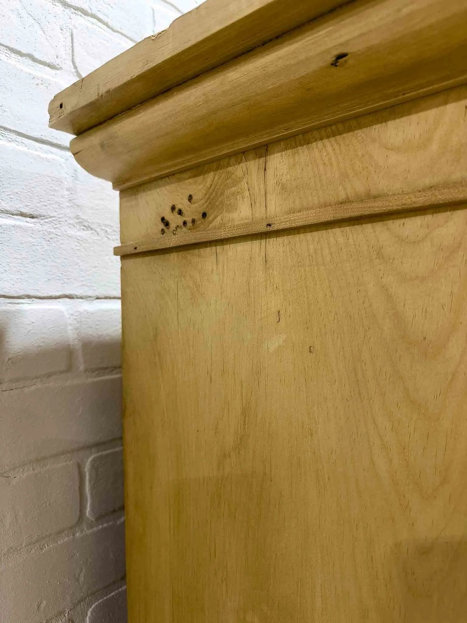 Victorian pine linen press