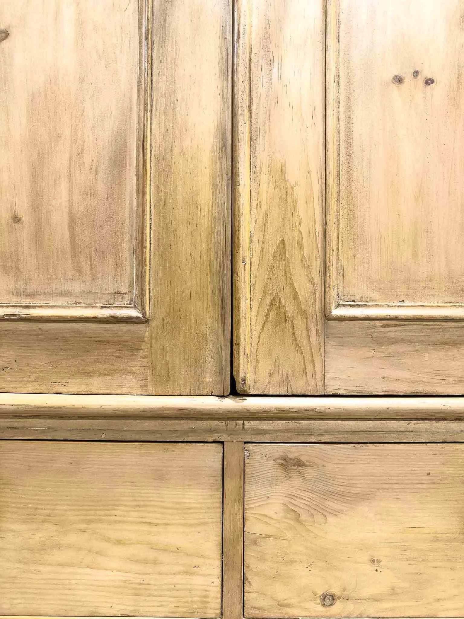 Antique pine linen press